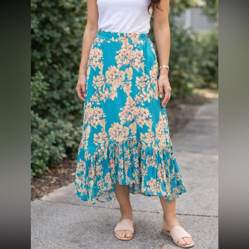 NWOT Anthropologie Bl-nk London Floral Midi Skirt